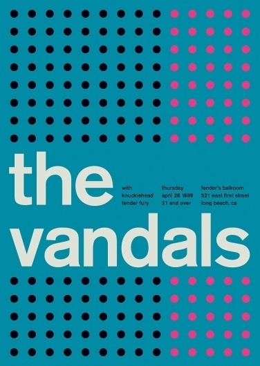 the vandals at fender's ballroom, 1989 - swissted #print #design #graphic #poster