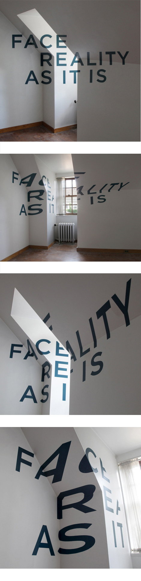 You Must Face Reality #font #design #graphic #wall #art #type #typography