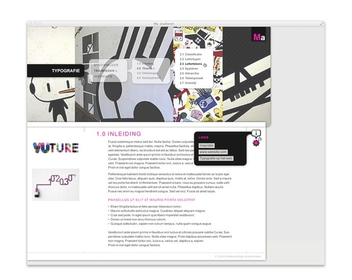 Mediacollege Intranet #intranet design #web design #media school #education material