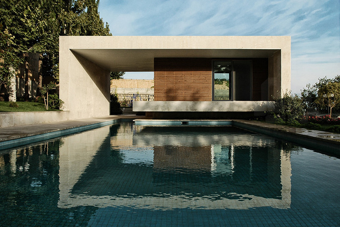 kourosh rafiey sohanak swimming pool spa tehran iran designboom #mid-century