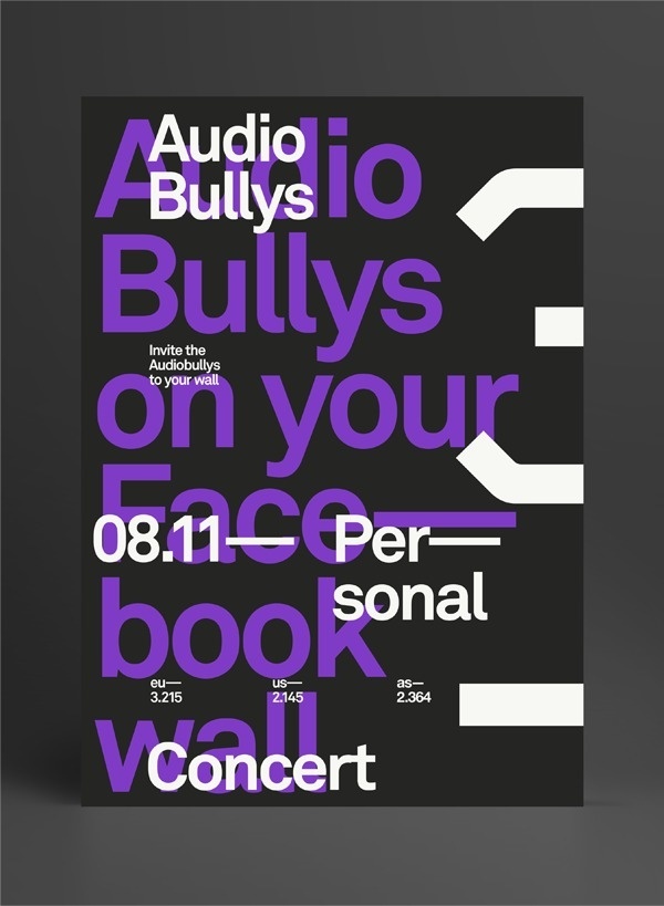 Audio Bullys #layout #poster #typography