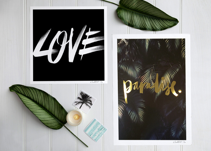 Paradise Gold Foil Print (Large) #minimal #workspace #blacklist #aesthetic