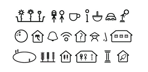 Icons created for the Durban Botanical Gardens. Part of an information system created for a recent project. #information #icons #brad #purchase #system #signage
