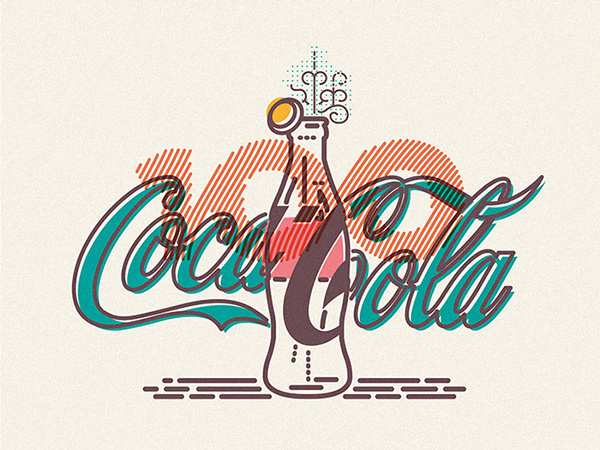 COLOURS AND LINES PART TROIS on Behance #illustration #coca cola #lines #colours #icon #james oconnell #jamesp0p