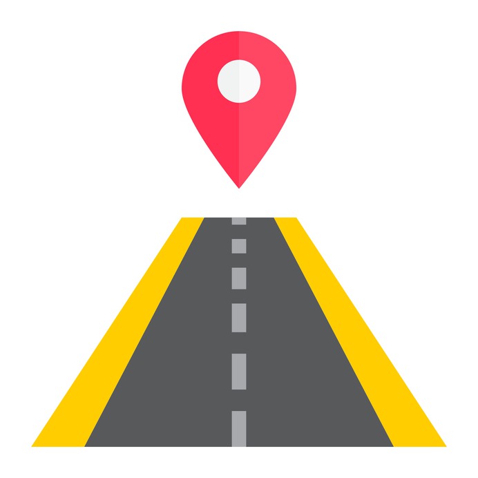 See more icon inspiration related to road, travel, point, maps and location, architecture and city, location pin, placeholders, distance, points, signs and location on Flaticon.