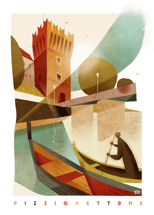 Pizzighettone on Behance #guasco #illustration #riccardo