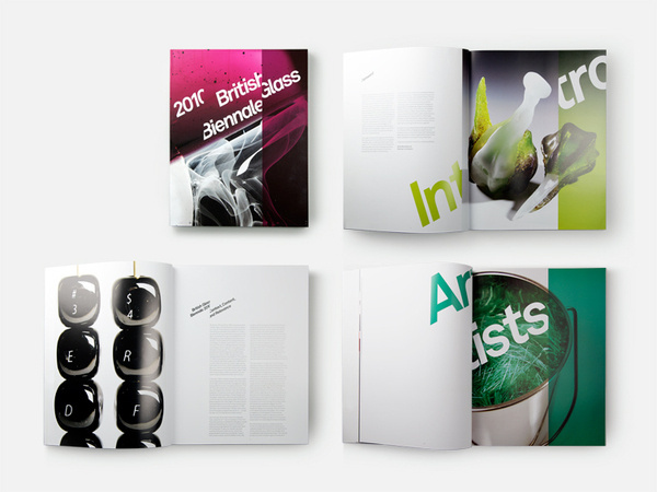 British Glass Biennale 2010 catalogue spreads #layout #cover #spread #magazine #catalogue