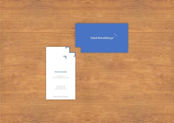 wizytówka Sokół | zoom | digart.pl #business #card #design #rehabilitation #falcon #logo