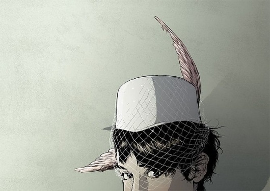 Illustrations | Matthew Woodson | arch|dez|art #eyes #glance #feather #ear #hat #net