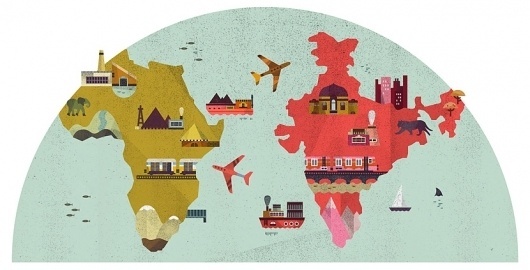 Lotta Nieminen #illustration #globe #map