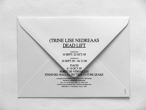 Event10's website - Trine Lise Nedreaas (Dead Lift),Invitation #text #simple #grid #envelope #minimal #typography