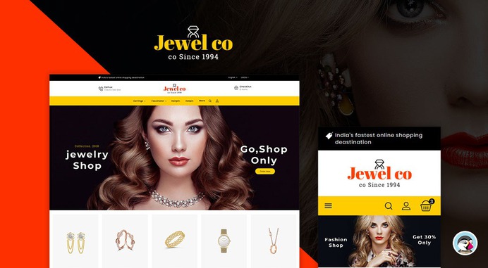 #JewelCo - #Jewelry & #Imitation - #Prestashop #Responsive #Theme | #TemplateTrip #eCommerce #Website #Design #Template