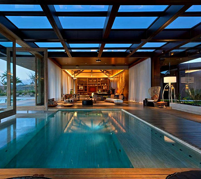 Luxurious Casa Nova Lima with Dramatic Landscape Compositions casa nova lima pool area #interior #design #pool #inner #architecture
