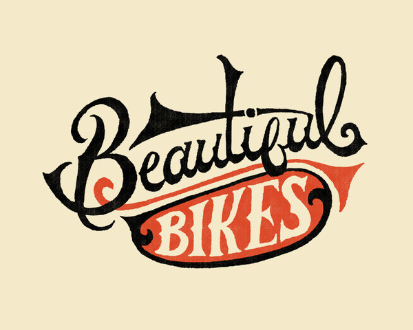 Beautiful Bikes Mary Kate McDevitt • Hand Lettering and Illustration #logo #drawn #hand #typography