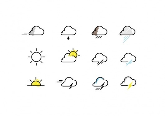 whether weather icon * : welcom to La La Land #icon #vector #weather