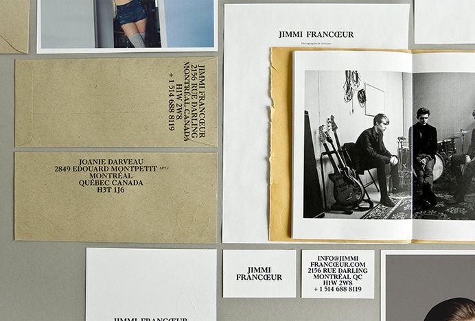 Jimmi Francoeur | AesseVisualJournal. #business #branding #card #publication #envelope #identity #stationery #type #layout