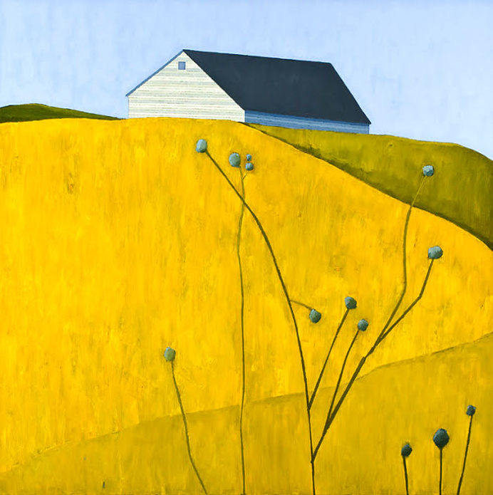 Houses, Clouds and Trees by Scott Redden - #art, #fineart, art