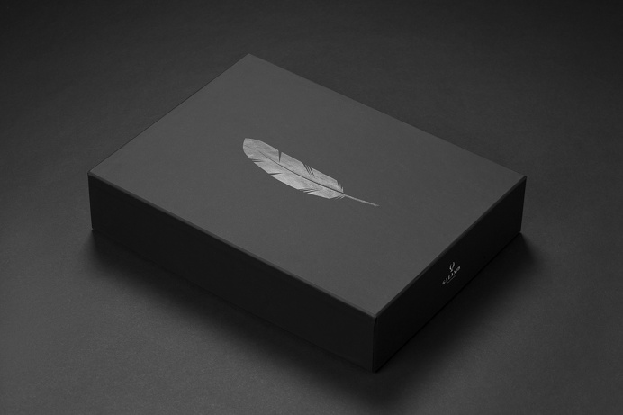 Galamb tailoring brand identity design budapest hungary mindsparkle mag black dark deluxe luxury white high end packaging business card
