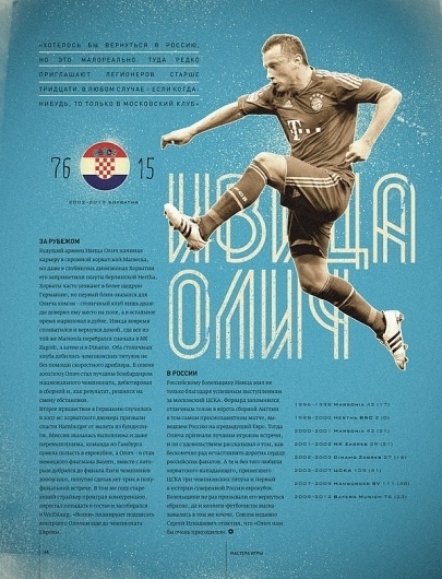 Top-7 Football Forwards on the Behance Network #design #color #texture #photography #layout #typography