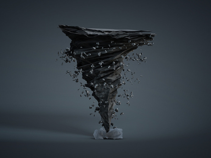 RAWZ :: Tornado by Denis Junemann #computer #tornado #weather #generated #cgi #spiral #design #destruction #debris #pieces #storm #funnel