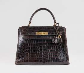 Hermes Vintage 'Kelly Bag 28' Havana