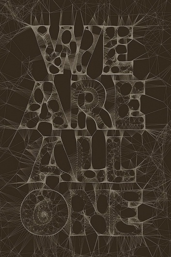 We Are All One | Fonts Inspirations | The Design Inspiration #poster #typography