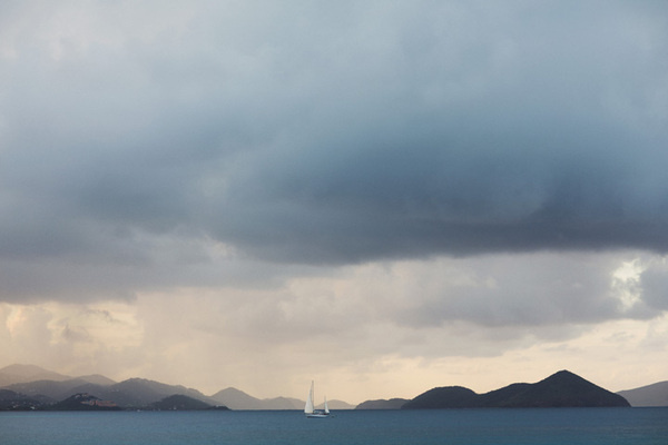 St Thomas island seen from St. John Eric Yerke #clean #simple #photography #blue #usvi