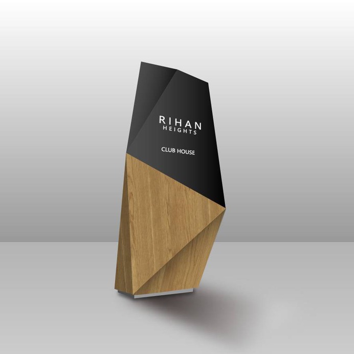 Signage | Sign Design | Wayfinding | Wayfinding signage | Signage design | Wayfinding Design | 木质亚克力企业导视立柱
