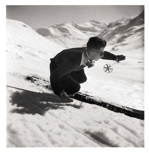 Les Alpes de Doisneau #alps #ski #photography #vintage #mountains #winter