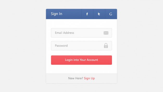 Login form in flat design Free Psd. See more inspiration related to Design, Flat, Flat design, Form, Psd, Login, Screen and Horizontal on Freepik.