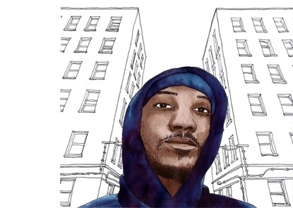Mick Clarke > Drawings #illustration #portrait #hoody