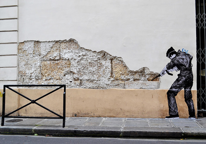 Humorous Site-Specific Street Art by Levalet