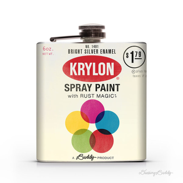 Vintage Krylon Spraycan 6oz Whiskey Hip Flask #graffiti #flask #subway #spraypaint #art #krylon