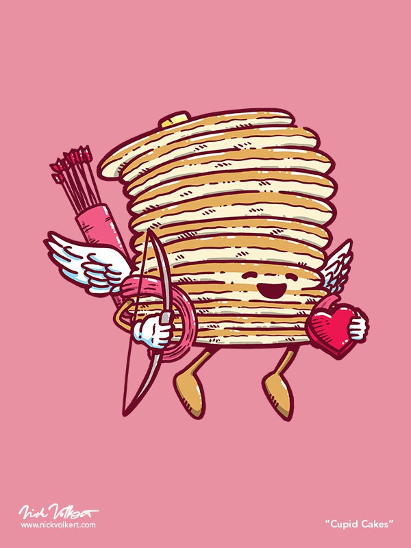 Captain Pancake is ready to fill someone's heart with love as Cupid Cakes!
