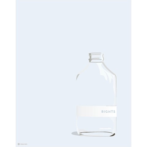 Rights #creative #vector #bottle #design #graphic #rights #glass #cabbage #illustration #blue