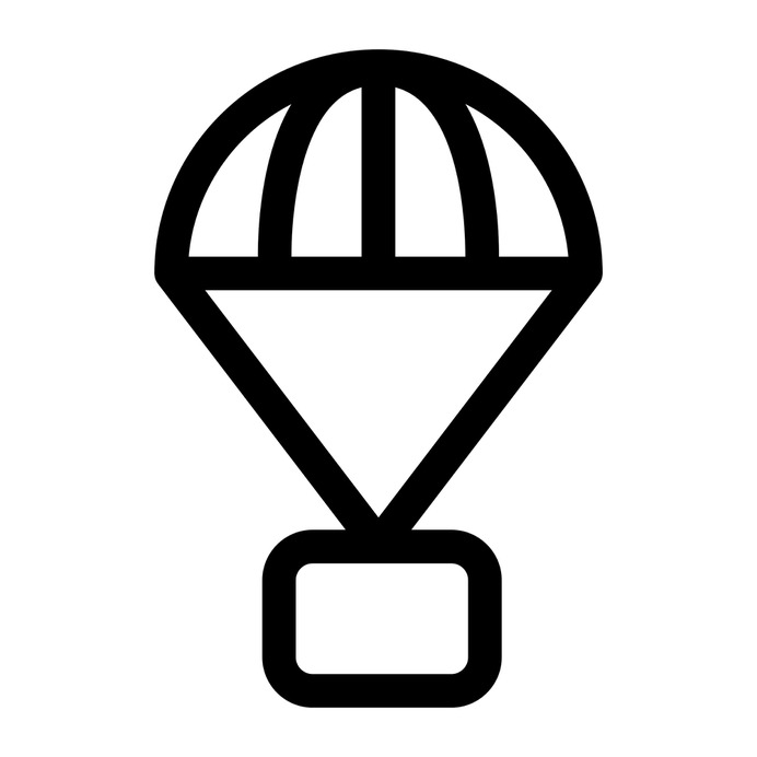 See more icon inspiration related to safe, parachute, landing, delivery, box, parachuting, shipping and delivery and commerce on Flaticon.