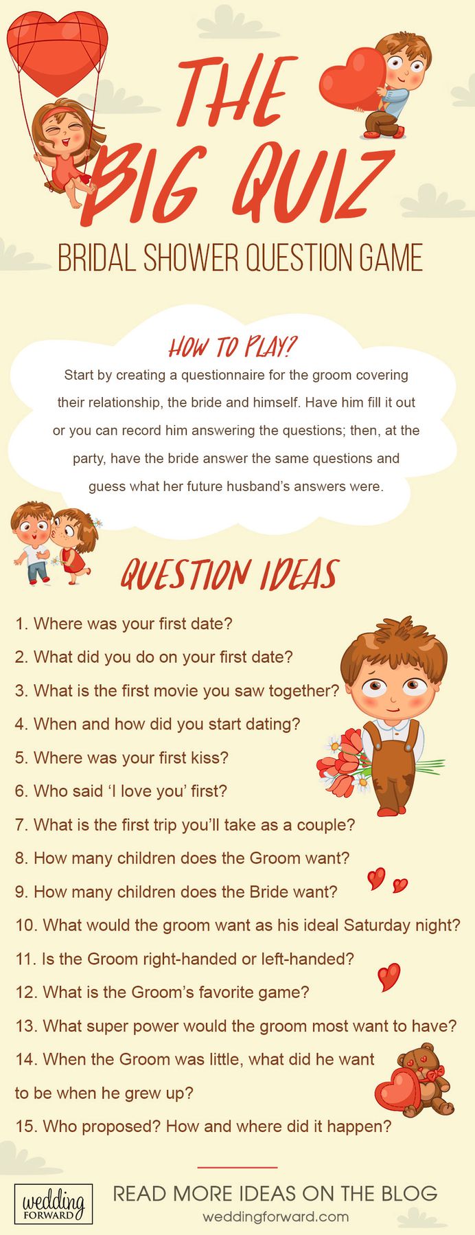 wedding entertainment infographics the big quiz bridal shower question game