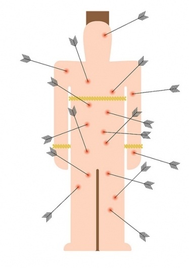 Isotype Man as Saint Sebastian | Flickr - Photo Sharing! #man #illustration #flickr #isotype