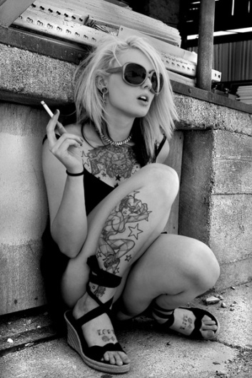 Timo Ulises: Everything Advertising #white #rock #black #tattoo #photography