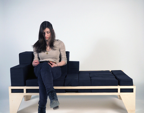 Yaakov Lyubetsky - Base Six: Adaptive Couch #seat #adaptive #couch #foam #wood #furniture #plywood #cushion