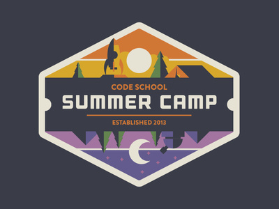 Yo Dawg, I Heard You Like Space (Camp)? #vectors #retro #camp #spaceship #summer