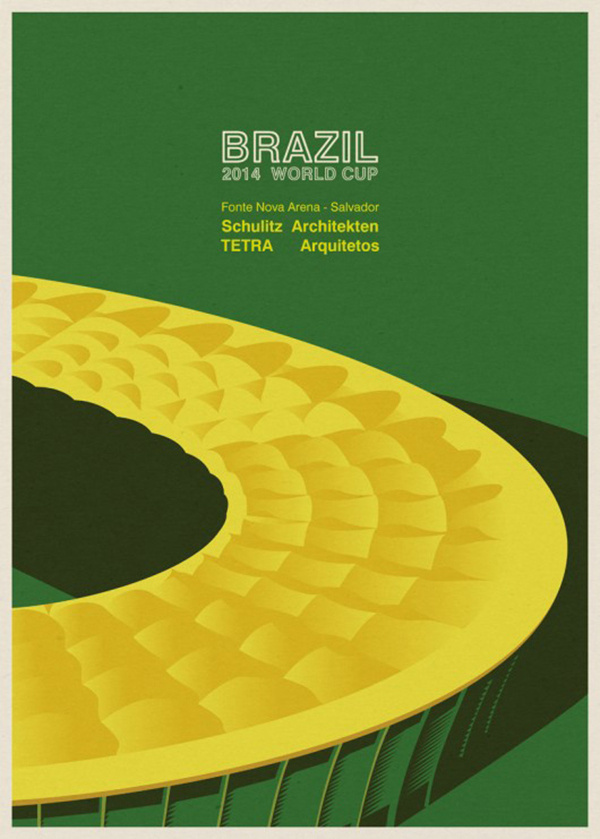 CWorld cup idea #46: Brazil's world cup stadiums illustrated #design #world #illustrations #stadium #art #football #br...