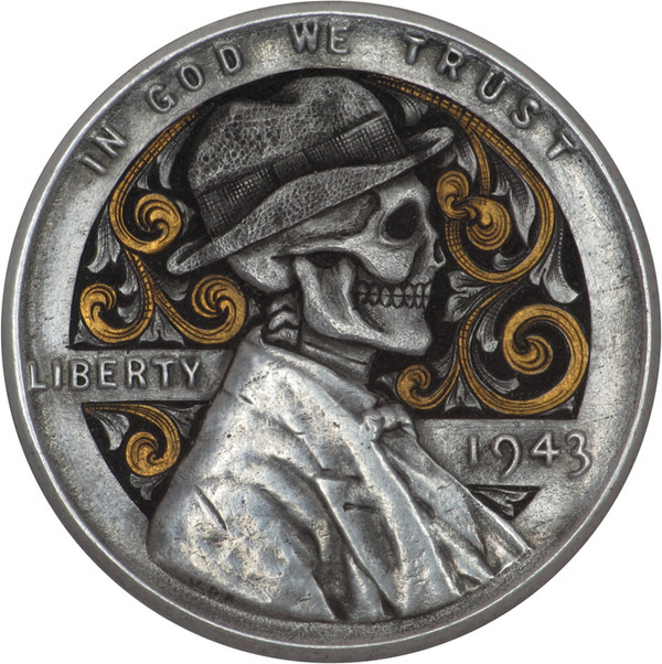 Remarkable Hobo Nickels Carved from Clad Coins by Paolo CurcioDecember 27 #coin #skull #carved
