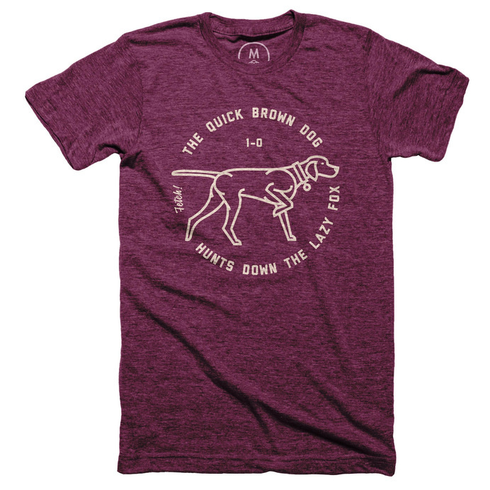 Cotton Bureau – The Quick Brown Dog by Tom De Vriendt #badge #typography #design #tshirt #shirt #bureau #cotton #illustration #logo #dog