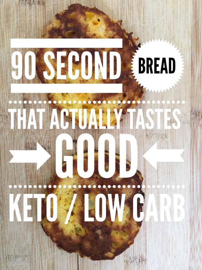 90 Second Bread that Actually Tastes GOOD {Keto / Low Carb}