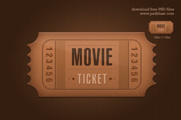 Ticket icon psd Free Psd. See more inspiration related to Icon, Template, Ticket, Event, Movie, Psd, Hollywood, Horizontal, Movie icon and Admit on Freepik.