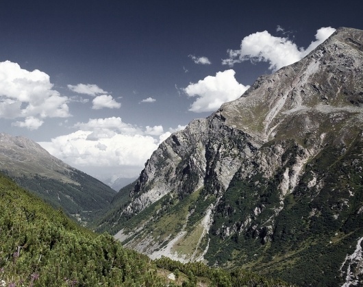 All sizes | Mountain III | Flickr - Photo Sharing! #alps #mountain #sunny #sky #vista #switzerland #blue #valley #green