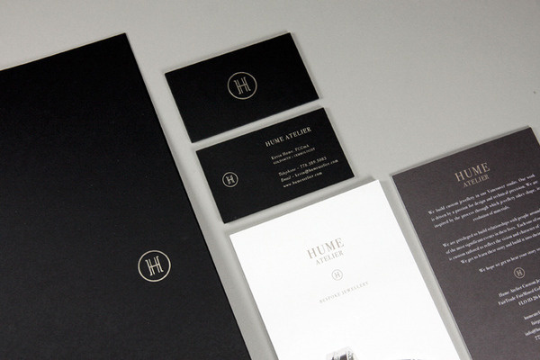 Hume Atelier #atelier #branding #hume #stationery #typography