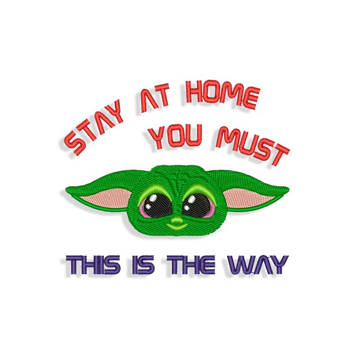 Baby Yoda Embroidery design