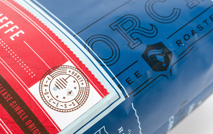 coffee, torch, blue, sticker, wrap, detail